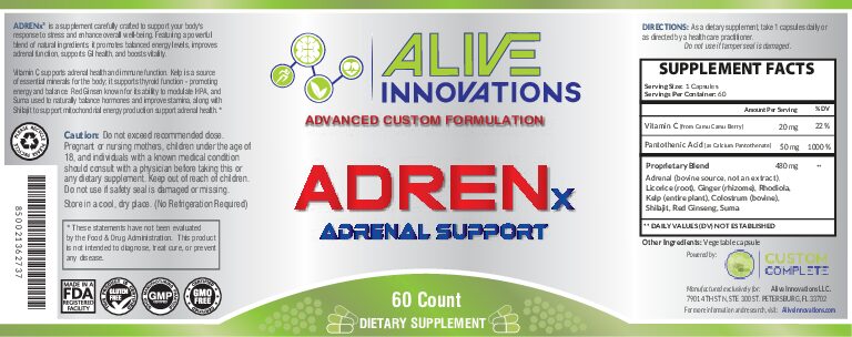 AdrenX – Natural Adrenal Support Formula | Boost Energy & Stress Response (60 Capsules)